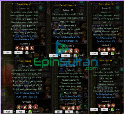 6 PARÇA +9 FARM SETİ PVM ORT-HASARLI