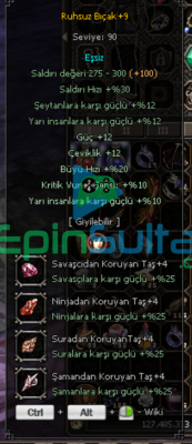 95 lvl Ninja karakter evrimi full pasif full