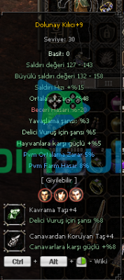 OYUNUN EN İYİSİ +9 53 ORT 8 FARM dolunay kılıcı